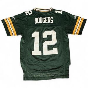 Vtg Green Bay Packer #12 Authentic Aaron Rodgers Jersey Throwbacks Size M Reebok
